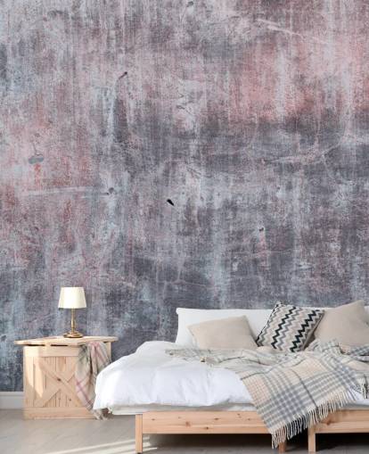 grey and pink industrial wallpaper mural called Grey and Pink Concrete Effect for bedrooms and kitchens