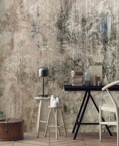 mural de papel de parede com efeito de concreto natural chamado Vintage Look by Wallsauce para quartos e cozinhas