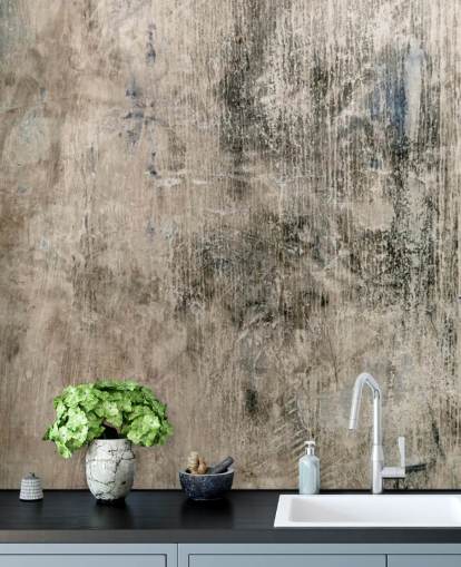 mural de papel pintado con efecto hormigón natural llamado Vintage Look de Wallsauce para dormitorios y cocinas