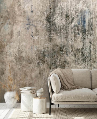 mural de papel pintado con efecto hormigón natural llamado Vintage Look de Wallsauce para dormitorios y cocinas