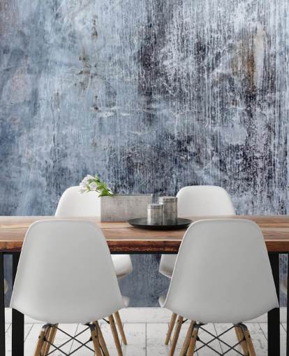 blue concrete effect wallpaper mural for kitchens and living rooms by Wallsauce blue concrete effect wallpaper mural for kitchens and living rooms by Wallsauce