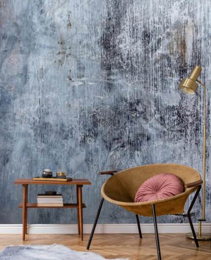 papier peint mural effet béton bleu pour cuisines et salons par Wallsauce papier peint mural effet béton bleu pour cuisines et salons par Wallsauce