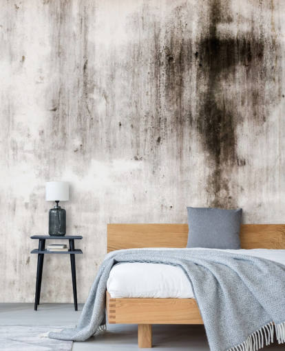 mural de papel pintado industrial gris y negro llamado One Place Black para cocinas y dormitorios modernos de Wallsauce mural de papel pintado industrial gris y negro llamado One Place Black para cocinas y dormitorios modernos de Wallsauce