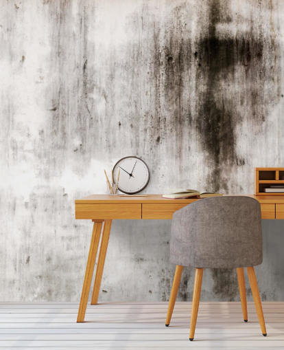 papier peint mural industriel gris et noir appelé One Place Black pour les cuisines et les chambres modernes de Wallsauce