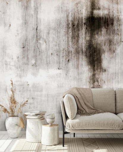 mural de papel pintado industrial gris y negro llamado One Place Black para cocinas y dormitorios modernos de Wallsauce mural de papel pintado industrial gris y negro llamado One Place Black para cocinas y dormitorios modernos de Wallsauce