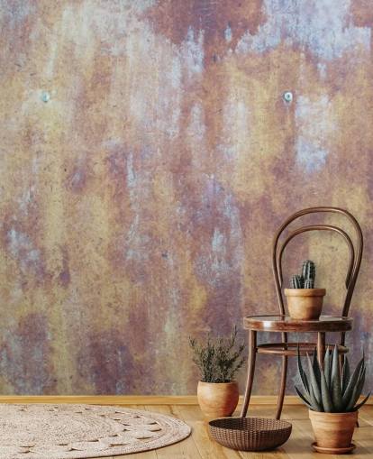 mural de papel pintado industrial multicolor llamado All Colored Concrete para cocinas y dormitorios