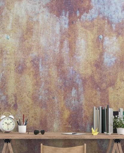 mural de papel pintado industrial multicolor llamado All Colored Concrete para cocinas y dormitorios