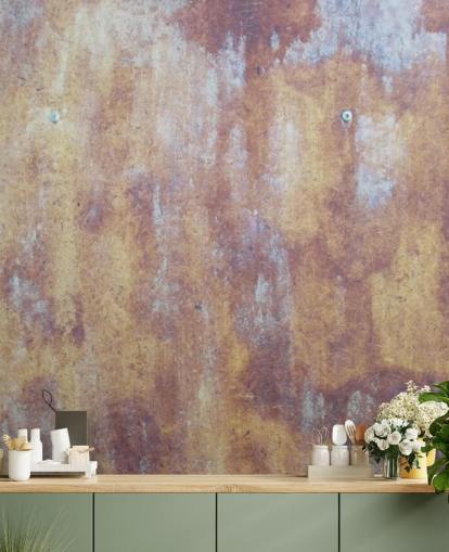 multicolored industrial wallpaper mural called All Colored Concrete for kitchens and bedrooms