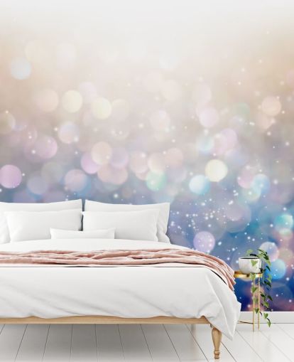 Decorazione murale con glitter blu e rosa