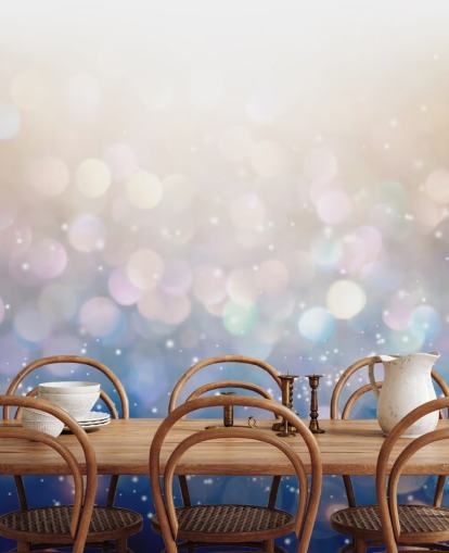 Decorazione murale con glitter blu e rosa