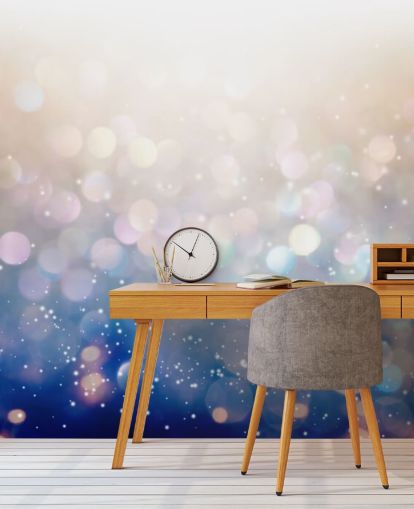 Mural Chunky Glitter Azul e Rosa