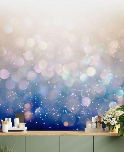 Mural Chunky Glitter Azul e Rosa