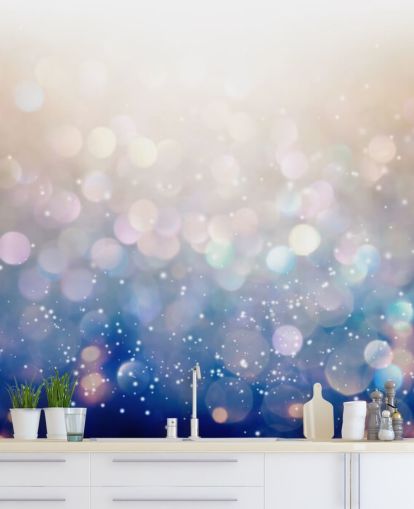 Decorazione murale con glitter blu e rosa Decorazione murale con glitter blu e rosa