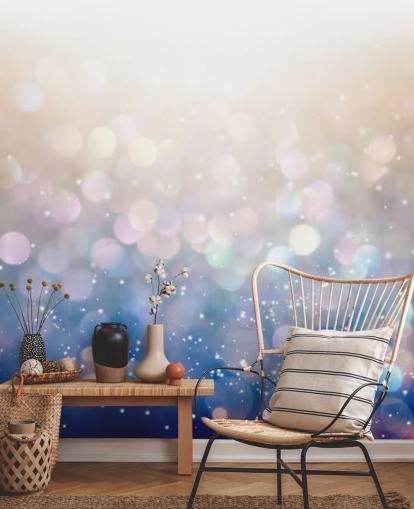 Decorazione murale con glitter blu e rosa