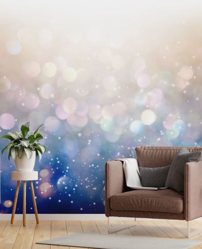 Mural Chunky Glitter Azul e Rosa