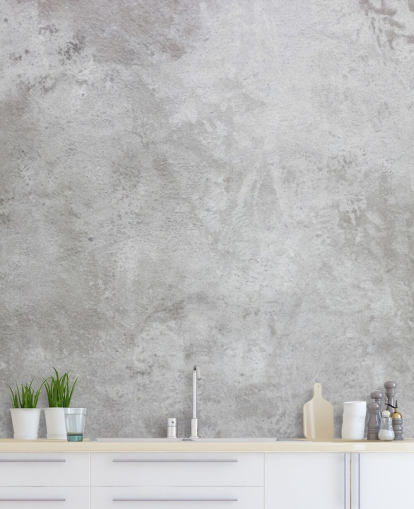 mural de papel de parede de concreto cinza chamado Texture of Plaster para residências e empresas