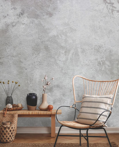 carta da parati murale in cemento grigio chiamato Texture of Plaster per case e aziende