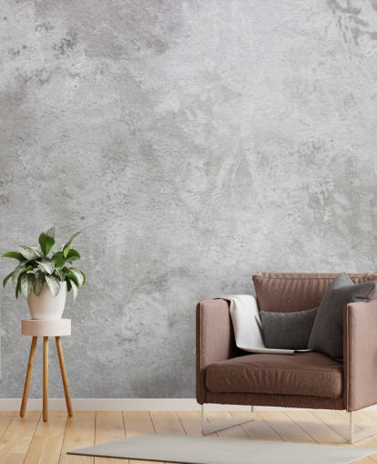 Graues Betontapeten-Wandbild mit dem Titel Texture of Plaster für Häuser und Unternehmen