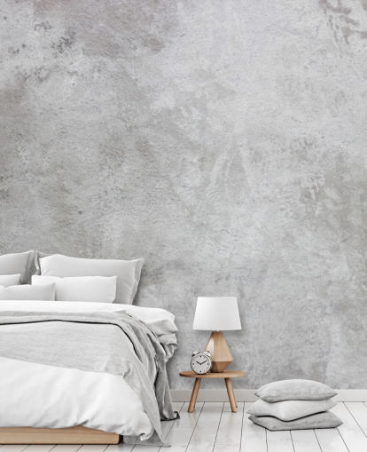 Graues Betontapeten-Wandbild mit dem Titel Texture of Plaster für Häuser und Unternehmen
