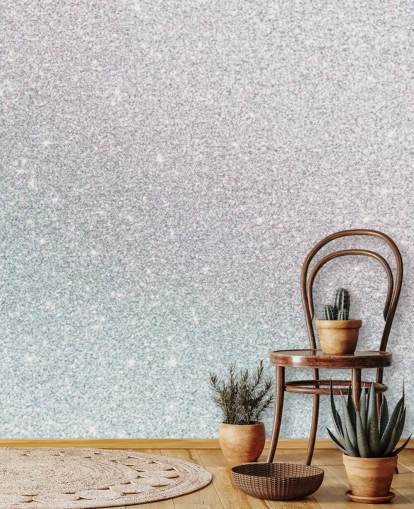 Mural de pared Brillo plateado