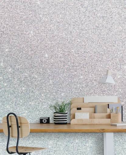 Mural de parede Silver Sparkle