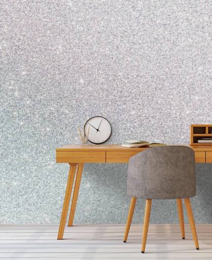 Silver Sparkle Wall Mural