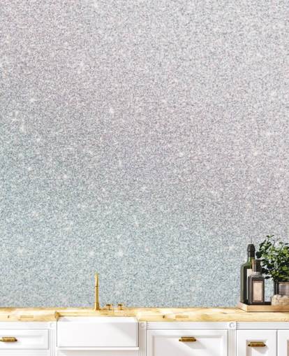Silver Sparkle Wall Mural