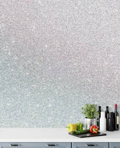 Silver Sparkle Wall Mural