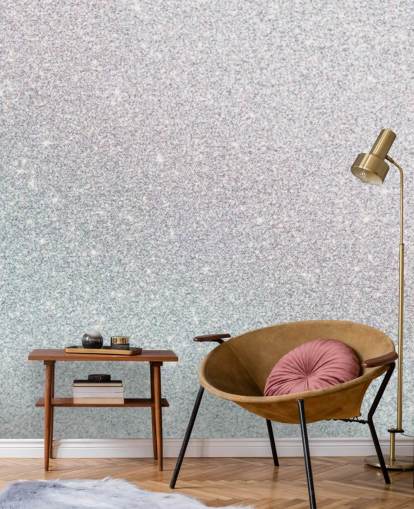 Silver Sparkle Wall Mural