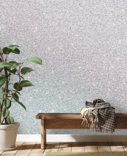 Silver Sparkle Wall Mural Silver Sparkle Wall Mural