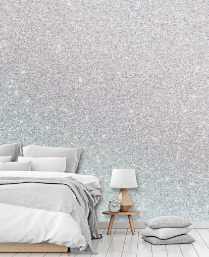 Mural de pared Brillo plateado Mural de pared Brillo plateado