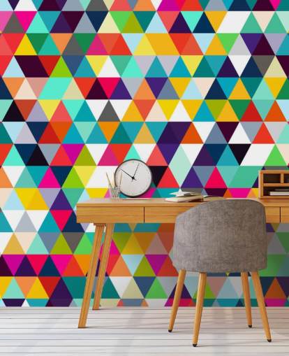 Multi farget trekant geometrisk bakgrunn