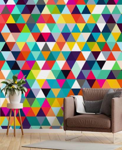 Multi farget trekant geometrisk bakgrunn