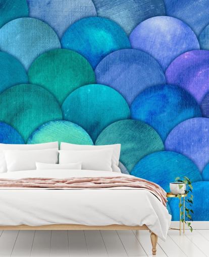blue mermaid scales wallpaper