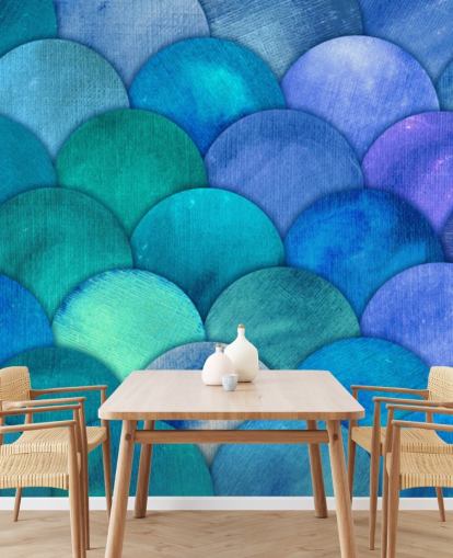 blue mermaid scales wallpaper