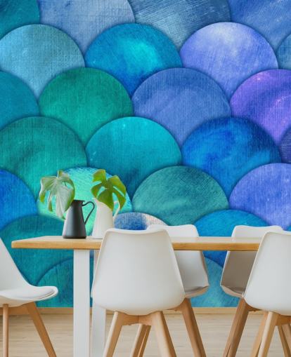blue mermaid scales wallpaper