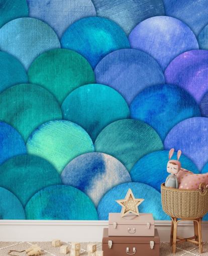 blue mermaid scales wallpaper