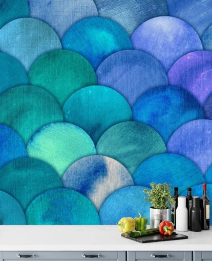 blue mermaid scales wallpaper