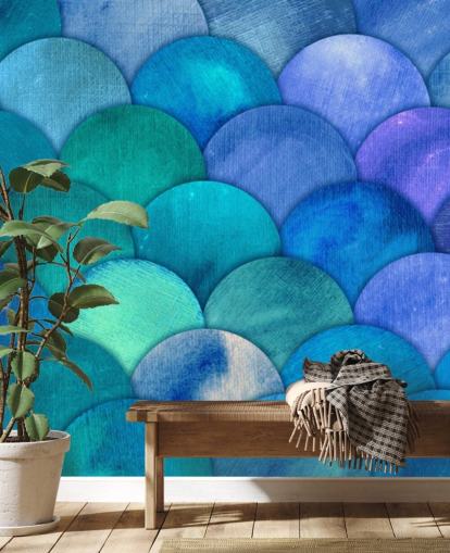 blue mermaid scales wallpaper blue mermaid scales wallpaper