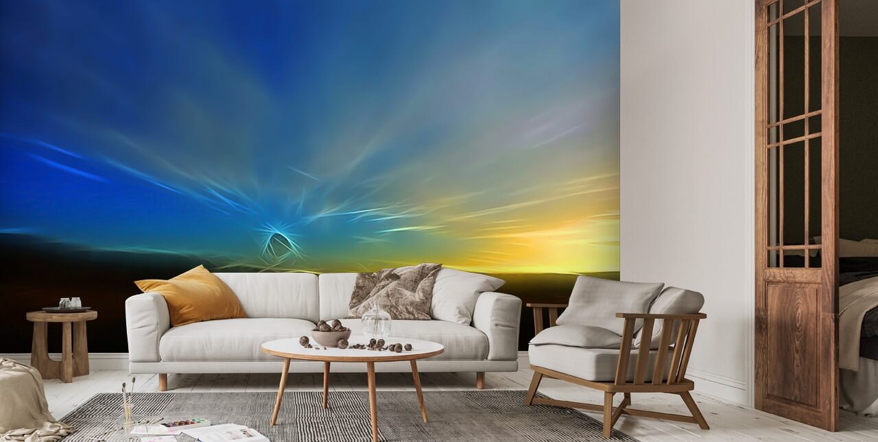 Light Channel Wall Mural Wallsauce US