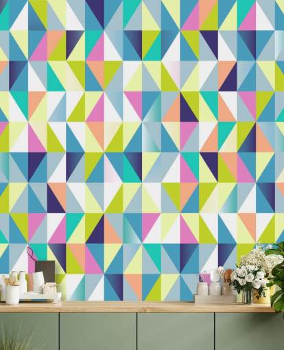 Apex Pastel Geometric Wall Mural