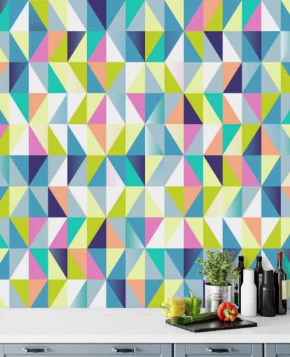 Apex Pastell Geometrisches Wandgemälde