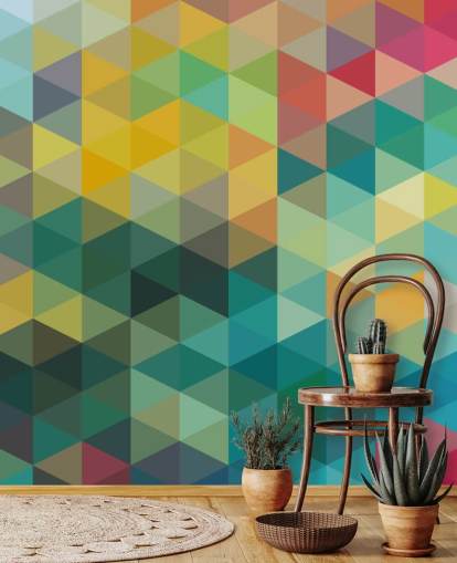 Färgglada toner Geometrisk Bakgrund Färgglada toner Geometrisk Bakgrund