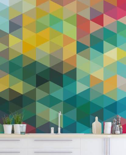 Fargerike Toner Geometrisk Bakgrunn