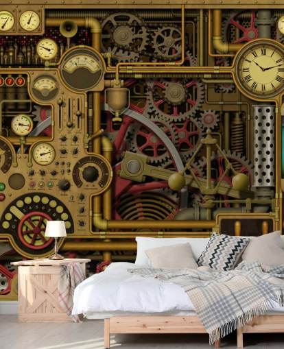 maskine tandhjul og knapper tapet