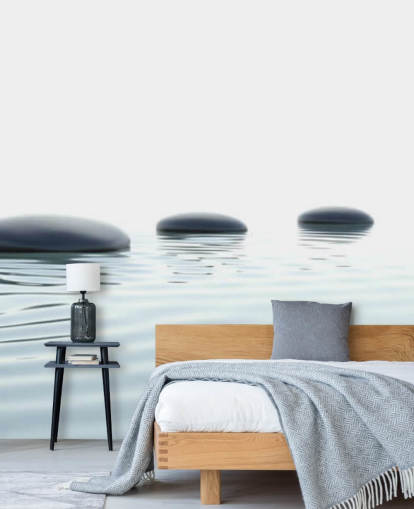 Calm Waters with Smooth Stepping Stones Wallpaper Calm Waters with Smooth Stepping Stones Wallpaper