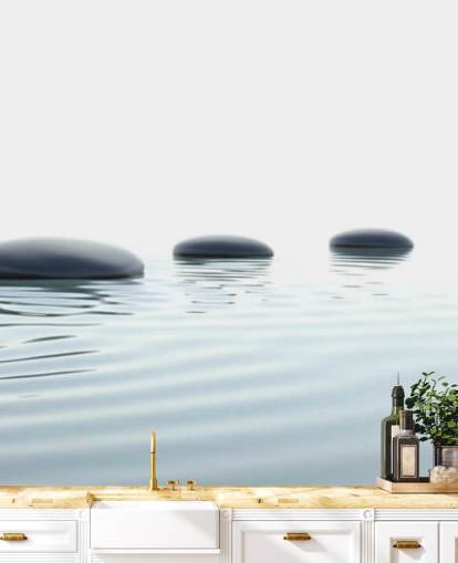 Fondo de pantalla Aguas tranquilas con peldaños lisos