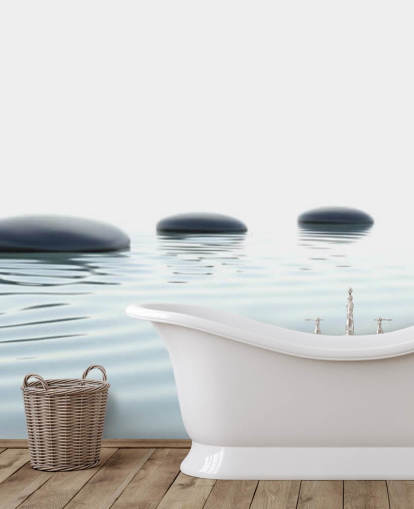 Kalm Waters met glad stepping stones behang