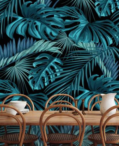 Papel pintado Hojas tropicales
