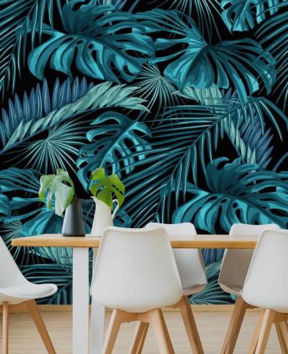 Papel de parede de folhas tropicais